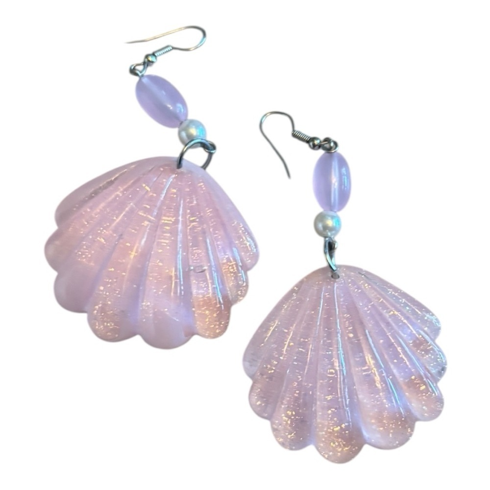 Light Pink Shell Jewelry Set - Picture 3 of 5